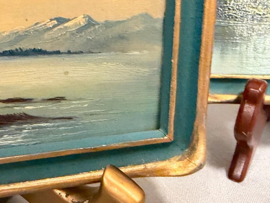 G.Y. SERISAWA JAPANESE BORN AMERICAN COMMERCIAL ARTIST ORIGINAL OIL ON BOARD MINIATURE PAINTINGS - 4