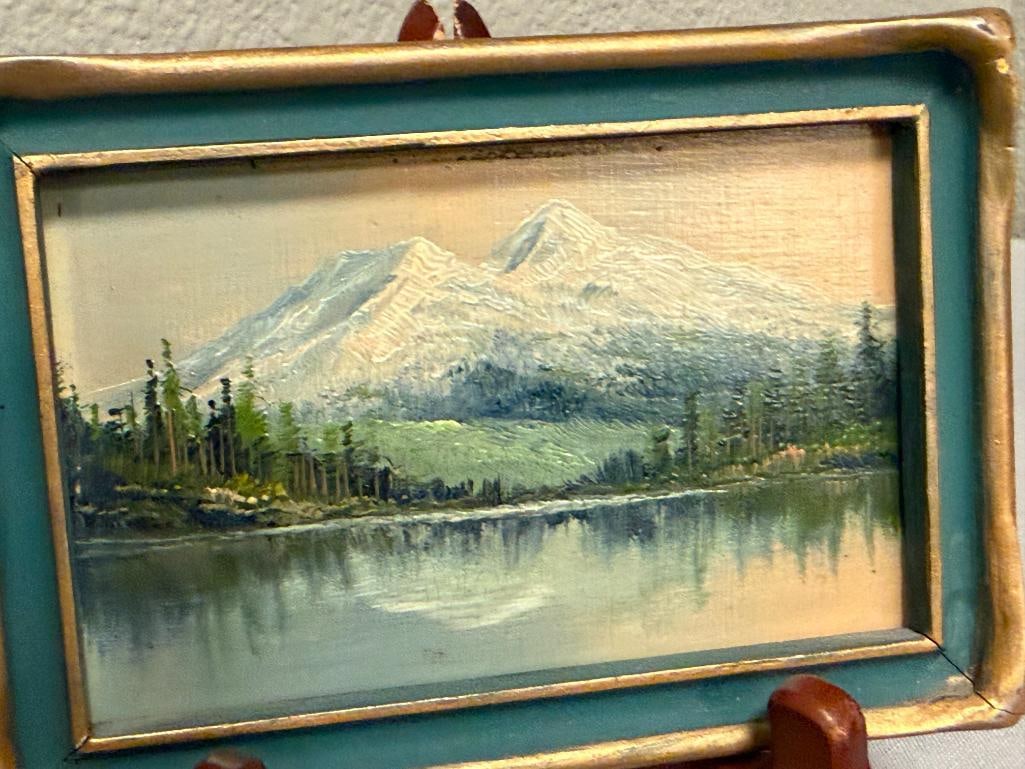 G.Y. SERISAWA JAPANESE BORN AMERICAN COMMERCIAL ARTIST ORIGINAL OIL ON BOARD MINIATURE PAINTINGS - 5