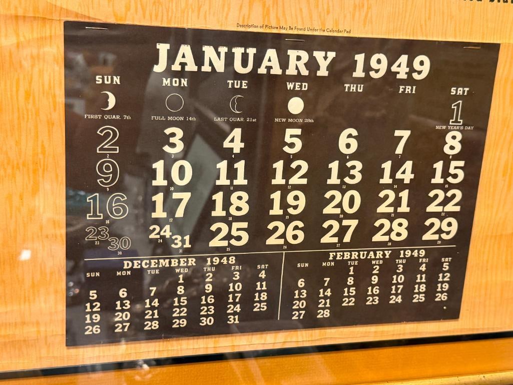 1949 ADVERTISEMENT CALENDAR FOR THE BANK CLUB RENO, NV ART BY PIN-UP ARTIST ZOE MOZERT - 8