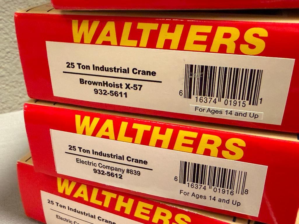 WALTHERS 25 TON INDUSTRIAL CRANE HO SCALE PLASTIC KIT MODELS ALL NEW IN THE BOX - 7