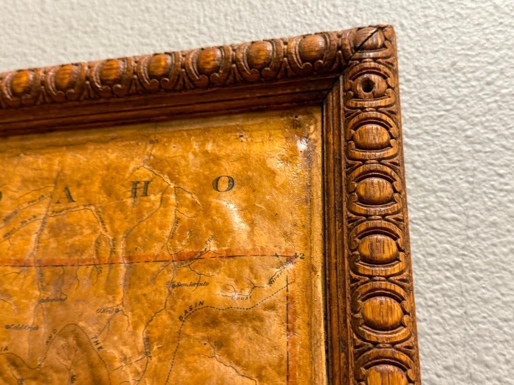 EARLY 20TH CENTURY 3D RAISED RELIEF MAP OF CALIFORNIA AND NEVADA POWER HOUSES BUSINESS FIELDS PG&E - 15