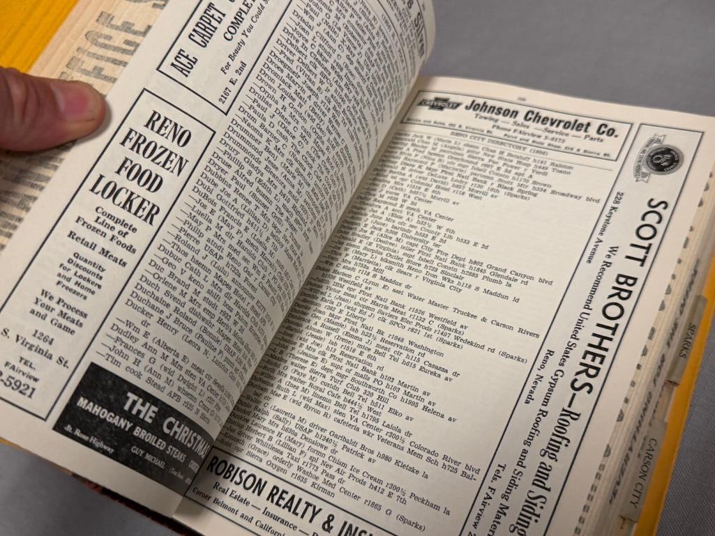 1956 POLK'S RENO / WASHOE COUNTY NEVADA CITY DIRECTORY INCLUDES SPARKS, CARSON CITY, WASHOE COUNTY - 7