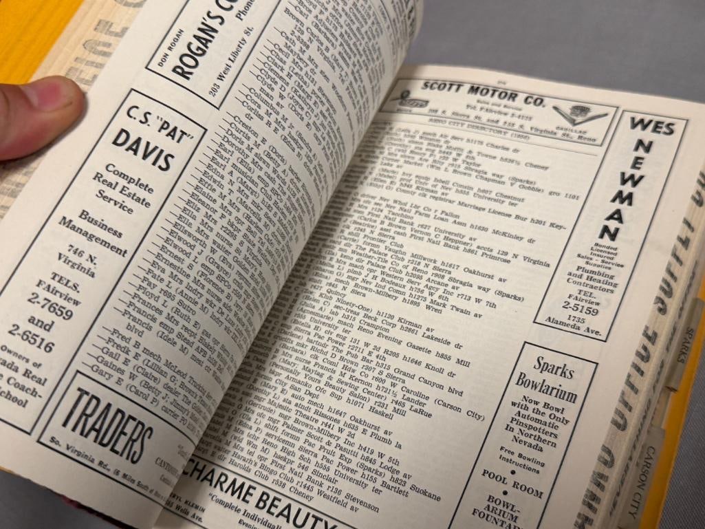 1956 POLK'S RENO / WASHOE COUNTY NEVADA CITY DIRECTORY INCLUDES SPARKS, CARSON CITY, WASHOE COUNTY - 8