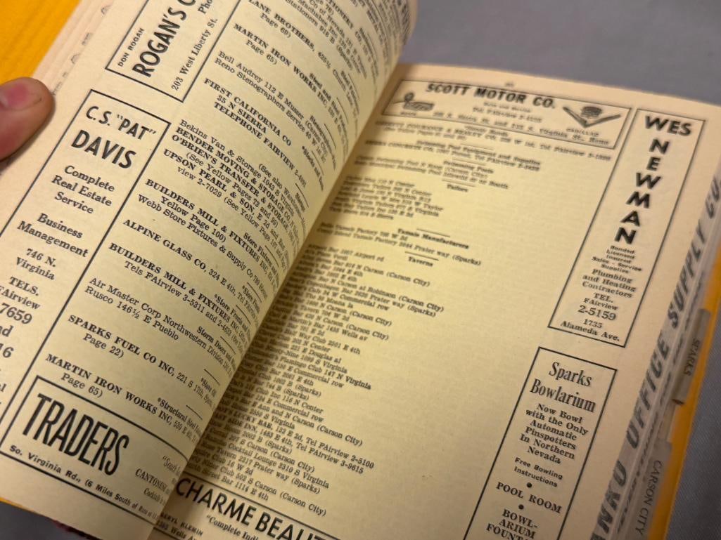 1956 POLK'S RENO / WASHOE COUNTY NEVADA CITY DIRECTORY INCLUDES SPARKS, CARSON CITY, WASHOE COUNTY - 9