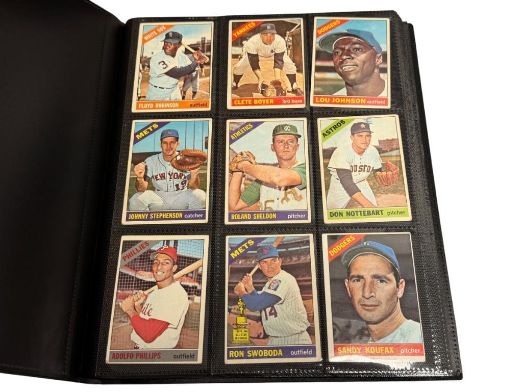 1966 TOPPS BASEBALL CARDS BEGINNER SET WITH 89 CARDS TOTAL INCLUDES SANDY KOUFAX COMMONS / FILLER (1 of 20)