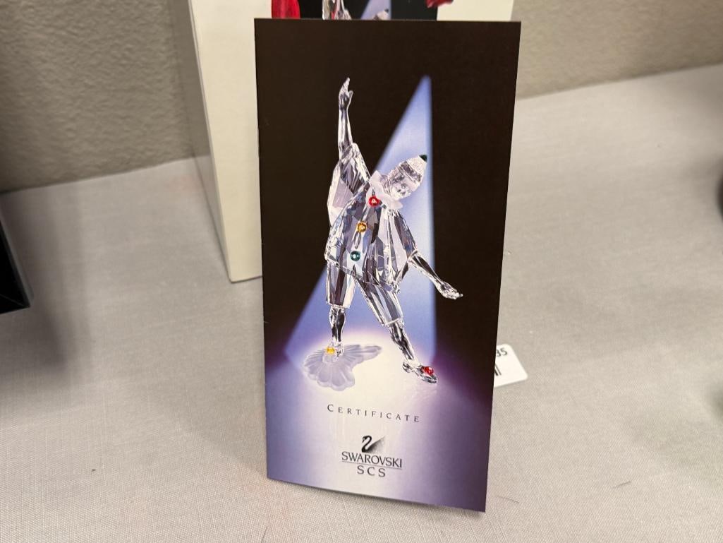 SWAROVSKI CRYSTAL SCS ANNUAL EDITION FIGURINE MASQUERADE PIERROT FIGURINE NO. 230586 RETIRED - 12