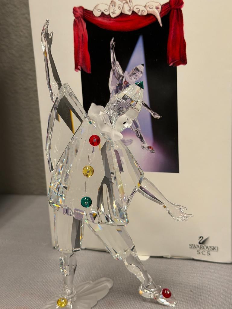 SWAROVSKI CRYSTAL SCS ANNUAL EDITION FIGURINE MASQUERADE PIERROT FIGURINE NO. 230586 RETIRED - 5