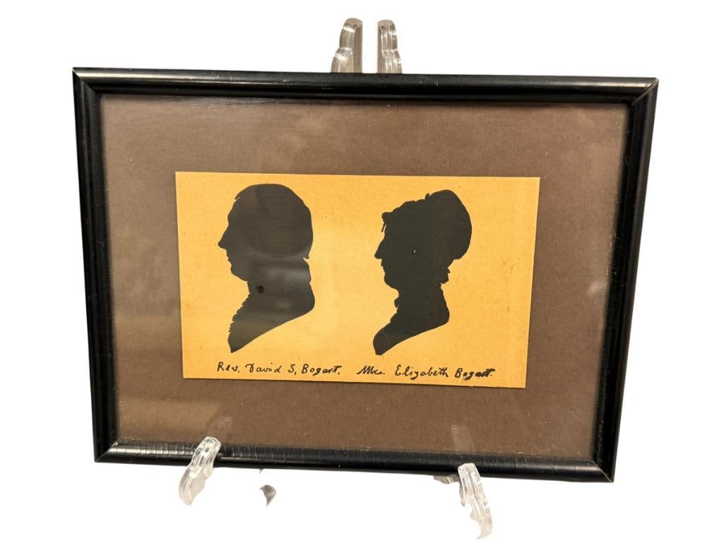 19TH CENTURY SILHOUETTE OF REVEREND DAVID S. BOGART AND ELIZABETH BOGART (1 of 7)
