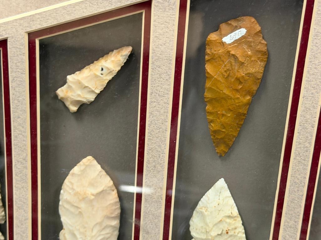 PRIMITIVE NATIVE AMERICAN KNAPPED STONE PROJECTILE POINTS / ARROWHEADS AND KNIFE BLADES - 4