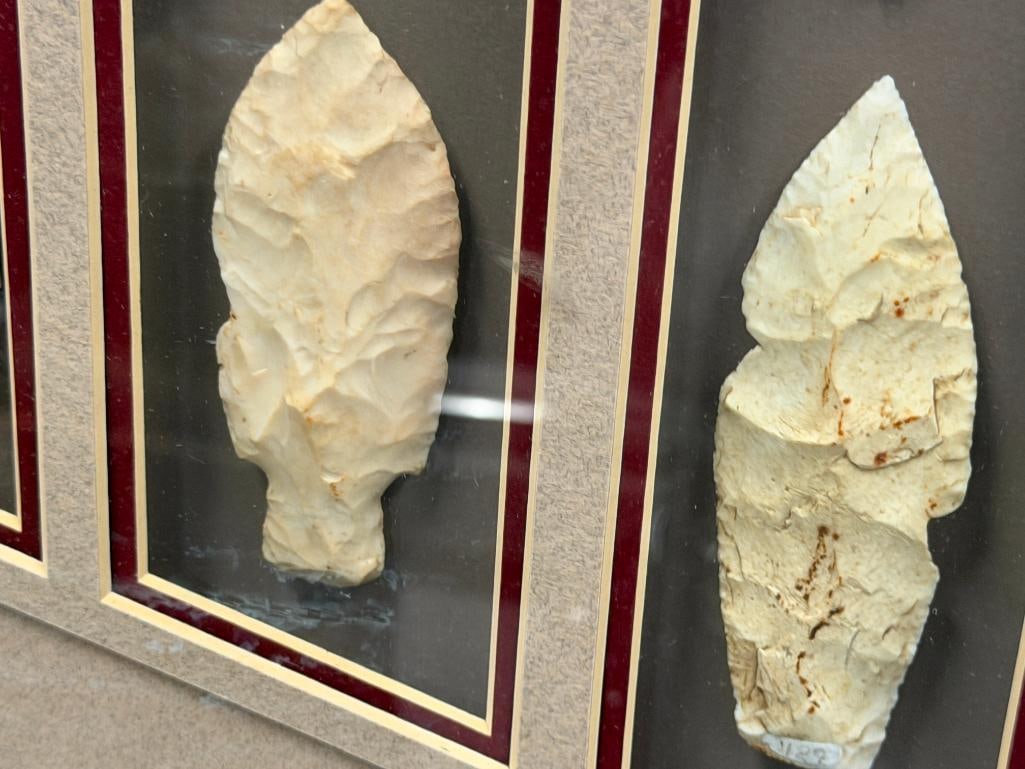 PRIMITIVE NATIVE AMERICAN KNAPPED STONE PROJECTILE POINTS / ARROWHEADS AND KNIFE BLADES - 5