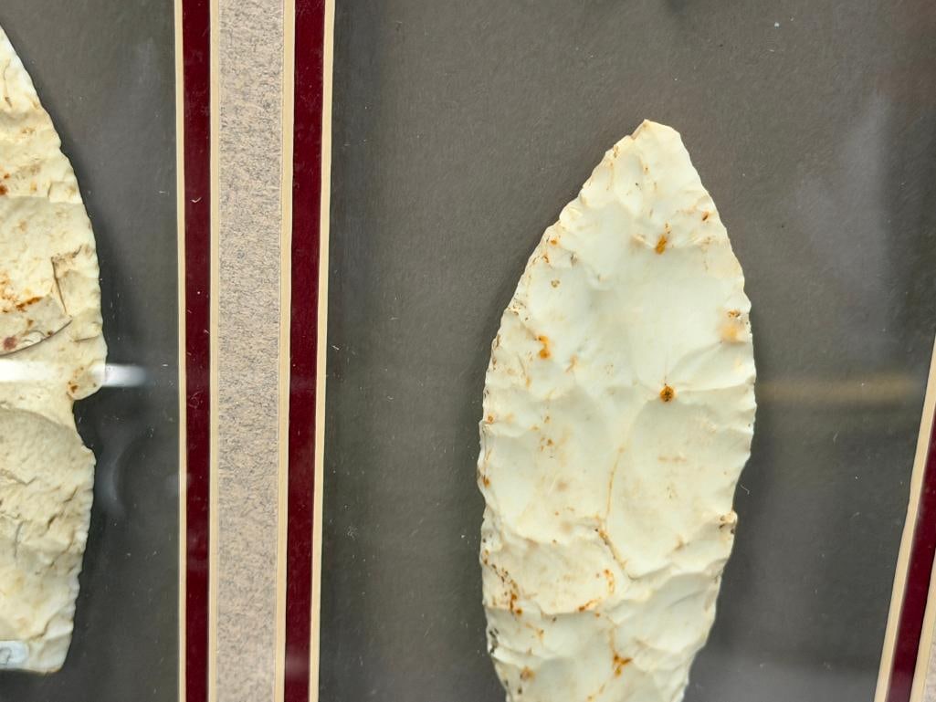 PRIMITIVE NATIVE AMERICAN KNAPPED STONE PROJECTILE POINTS / ARROWHEADS AND KNIFE BLADES - 6