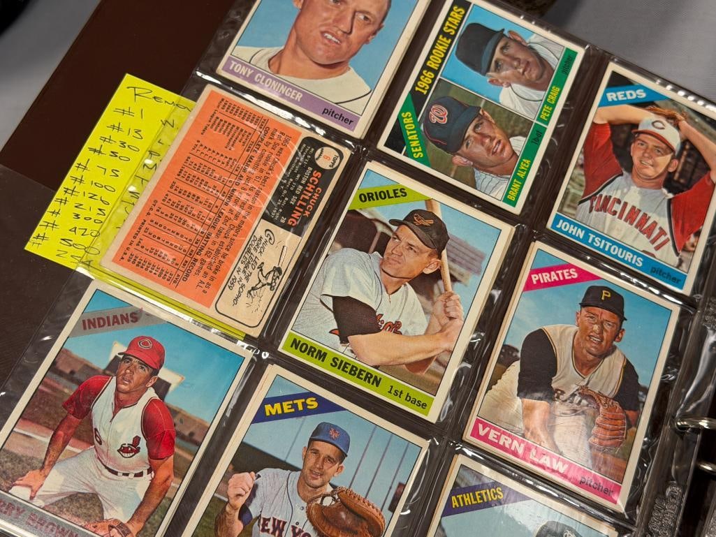 1966 TOPPS BASEBALL CARD SET NEAR COMPLETE WITH MANY HALL OF FAMERS / STARS / ROOKIES - 4