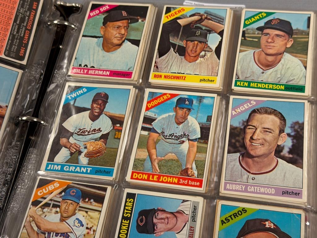 1966 TOPPS BASEBALL CARD SET NEAR COMPLETE WITH MANY HALL OF FAMERS / STARS / ROOKIES - 6