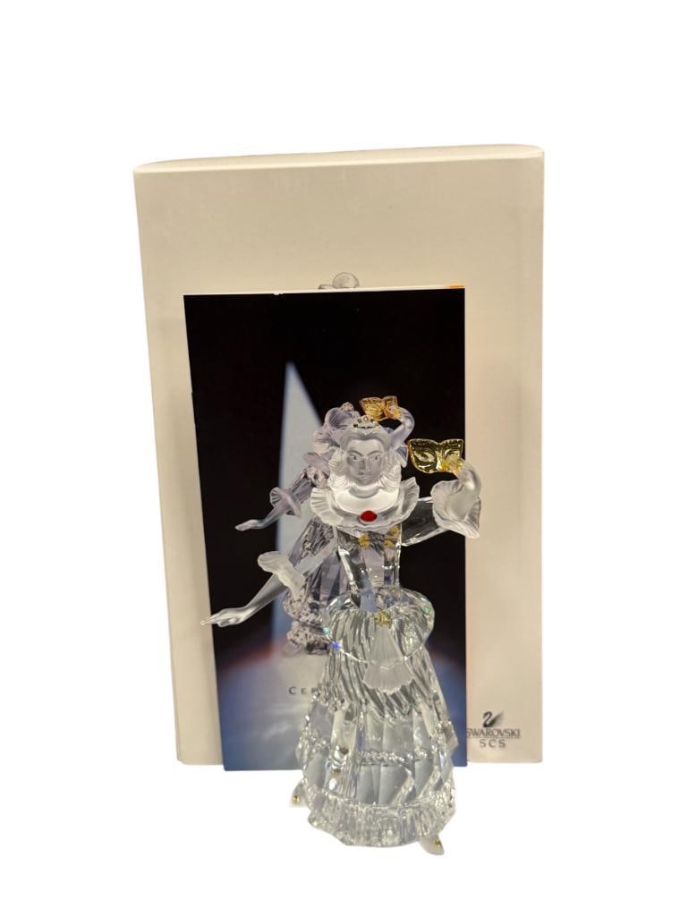 SWAROVSKI CRYSTAL SCS ANNUAL FIGURINE MASQUERADE COLUMBINE NO. 242032 RETIRED 2000 (1 of 14)