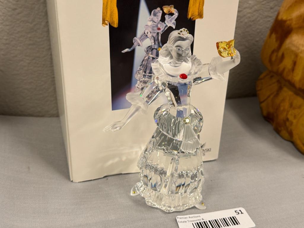 SWAROVSKI CRYSTAL SCS ANNUAL FIGURINE MASQUERADE COLUMBINE NO. 242032 RETIRED 2000 - 2