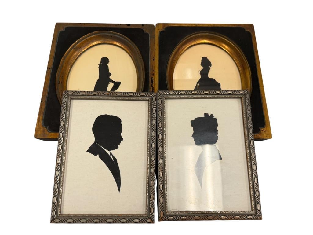 20TH CENTURY SILHOUETTES OF COUPLES INCLUDES COLONIAL COUPLE (1 of 12)