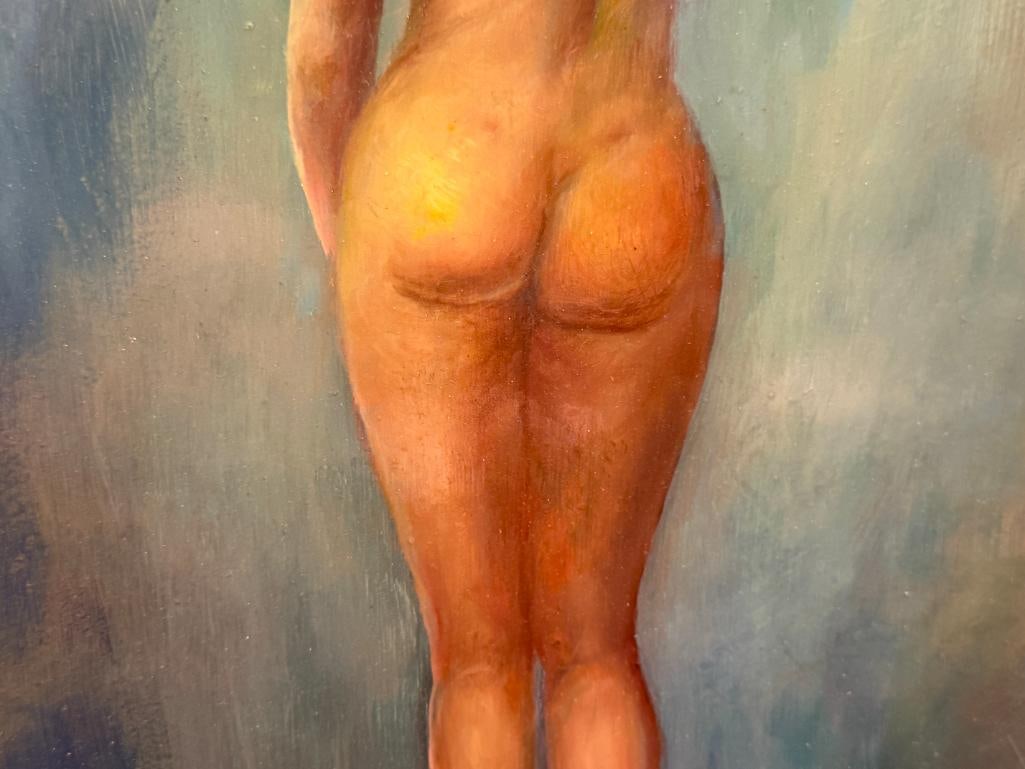JOSEPH PORTER MID-CENTURY ORIGINAL OIL ON BOARD NUDE PAINTING - 5