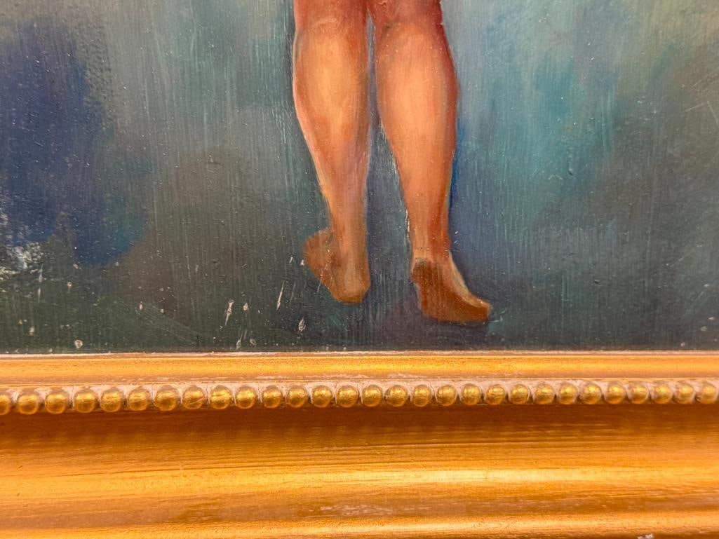 JOSEPH PORTER MID-CENTURY ORIGINAL OIL ON BOARD NUDE PAINTING - 6