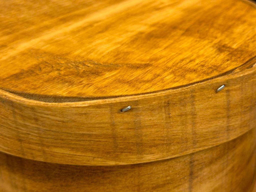 VINTAGE ROUND WOODEN CHEESE BOXES - 4
