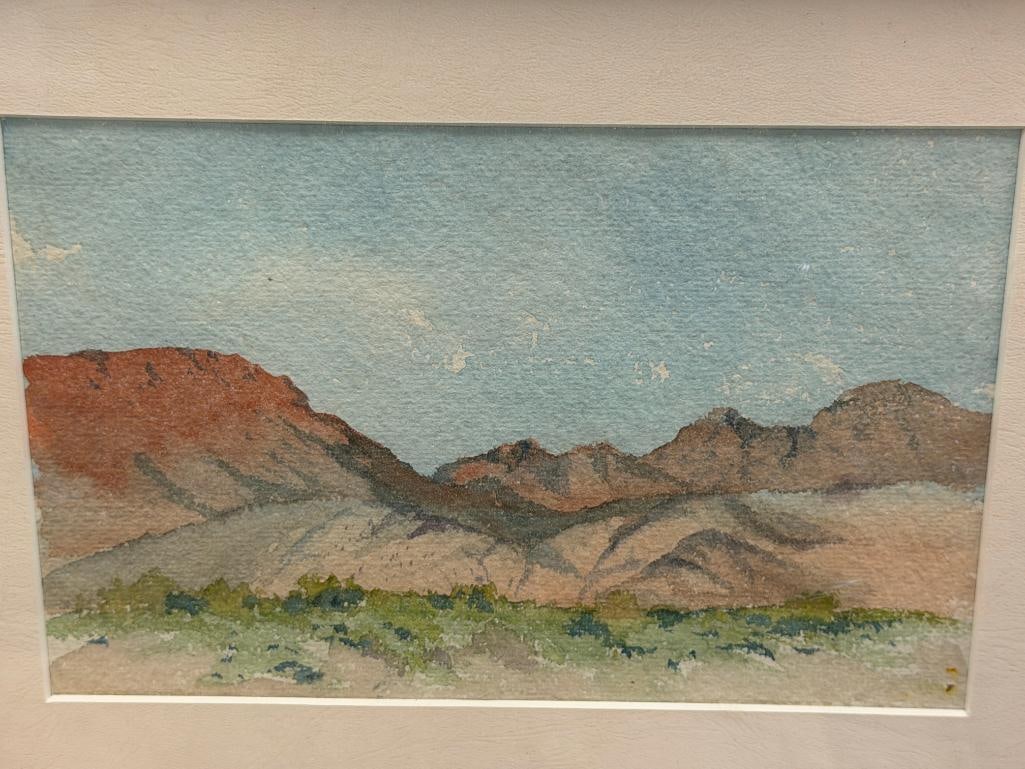 J. HOWARD MARTIN PROSPECTOR PAINTER ORIGINAL WATERCOLOR ON PAPER PAINTING NEVADA LANDSCAPE - 2