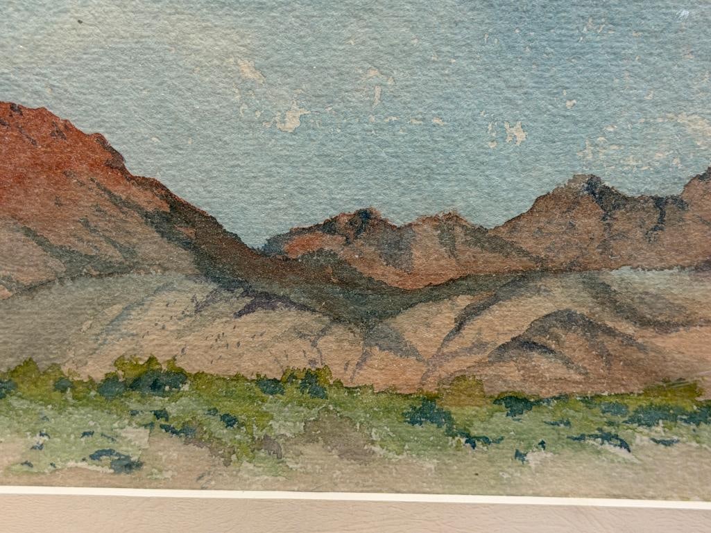 J. HOWARD MARTIN PROSPECTOR PAINTER ORIGINAL WATERCOLOR ON PAPER PAINTING NEVADA LANDSCAPE - 3