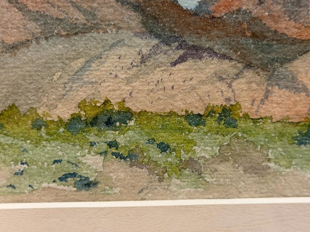 J. HOWARD MARTIN PROSPECTOR PAINTER ORIGINAL WATERCOLOR ON PAPER PAINTING NEVADA LANDSCAPE - 4
