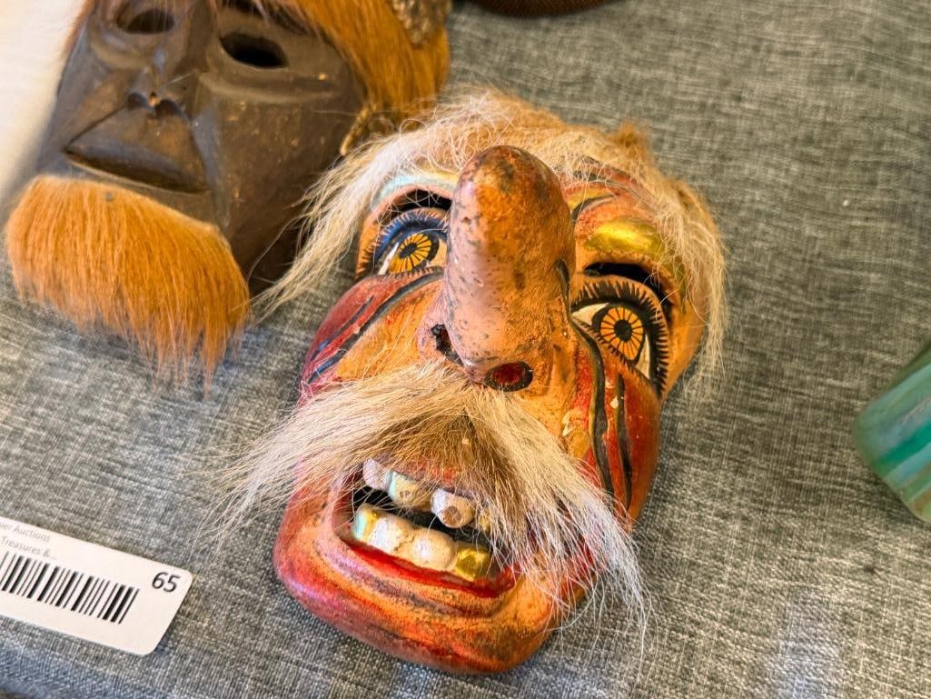 VINTAGE OAXACA, MX RITUAL ARMADILLO DANCE MASK, LATIN AMERICA VINTAGE PUPPET MASK - 2