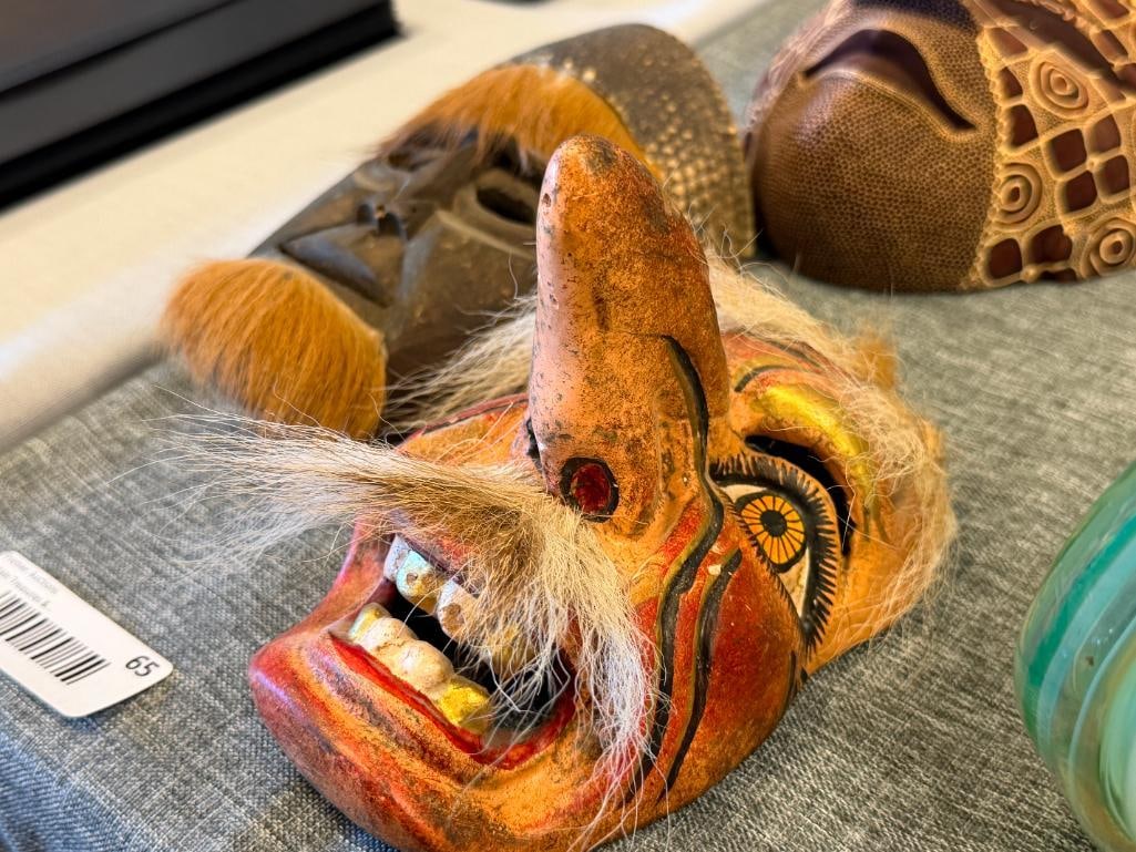 VINTAGE OAXACA, MX RITUAL ARMADILLO DANCE MASK, LATIN AMERICA VINTAGE PUPPET MASK - 3