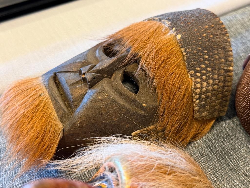 VINTAGE OAXACA, MX RITUAL ARMADILLO DANCE MASK, LATIN AMERICA VINTAGE PUPPET MASK - 7