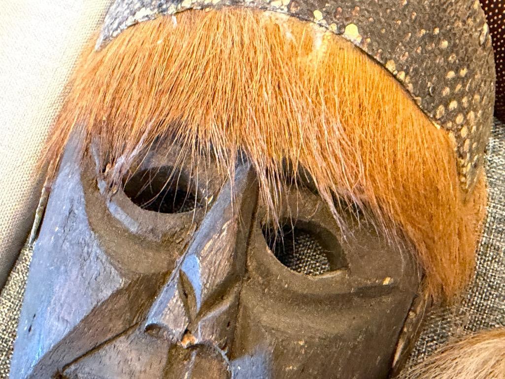 VINTAGE OAXACA, MX RITUAL ARMADILLO DANCE MASK, LATIN AMERICA VINTAGE PUPPET MASK - 8