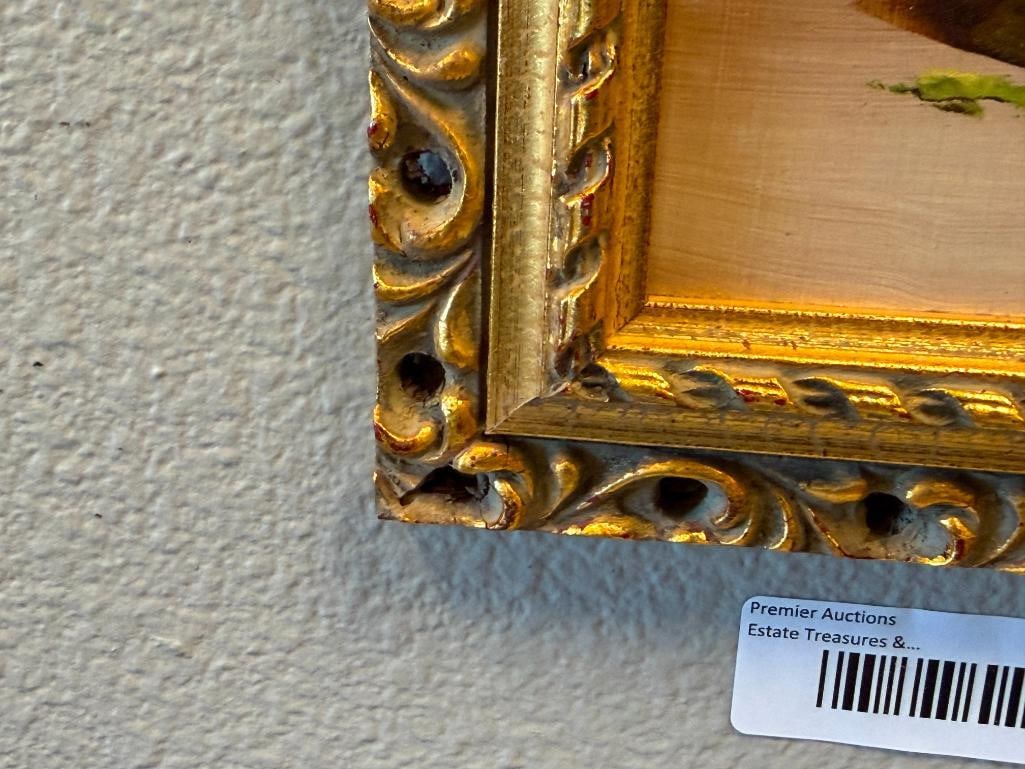 MID-20TH CENTURY V . WELEY DUTCH ARTIST ORIGINAL OIL ON BOARD MINIATURE PAINTING STILL-LIFE - 6