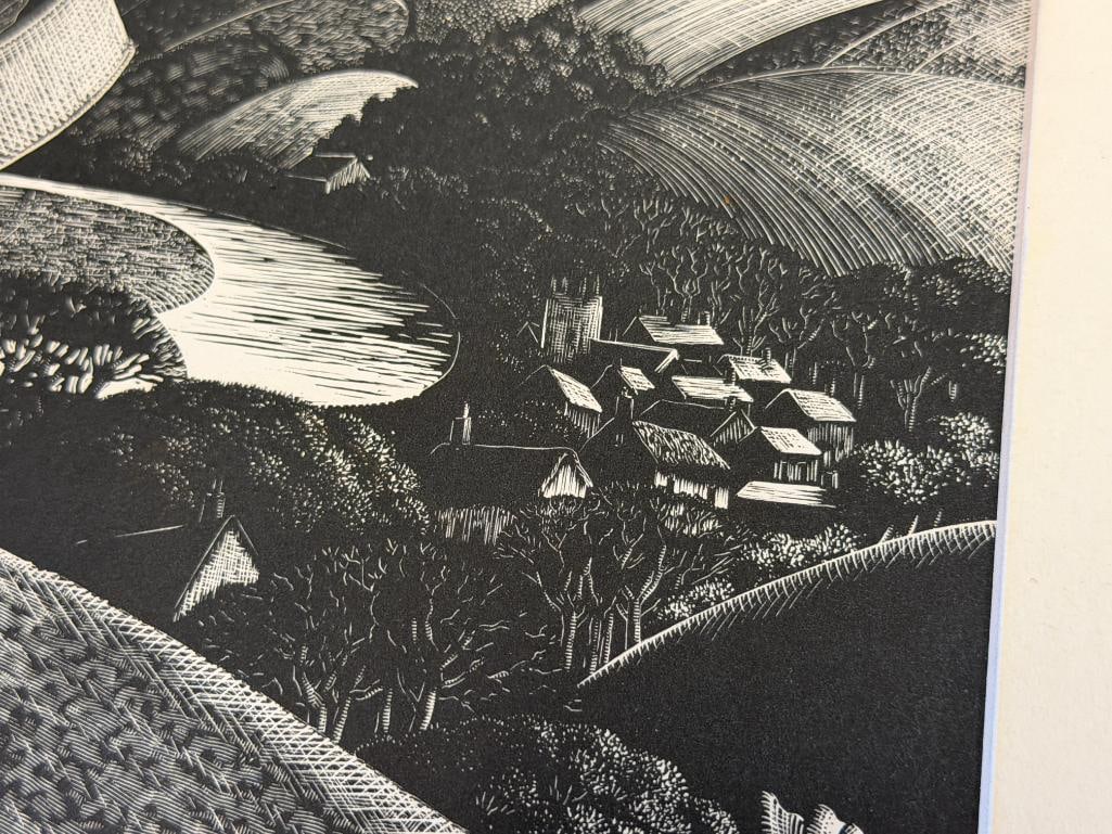 CLARE LEIGHTON ARTIST WOOD ENGRAVING TITLED APRIL: SOWING 1933 SERIES THE FARMER'S YEAR - 4