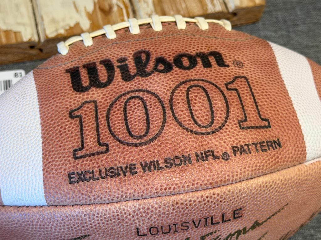 PERSONALIZED AUTOGRAPHED LOUISVILLE FOOTBALL BY HOWARD SCHNELLENBERGER - 3