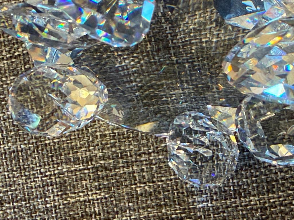 SWAROVSKI CRYSTAL SMALL AND LARGE TURTLE FIGURINES NO. 7632NR045 AND 7635NR30 - 8