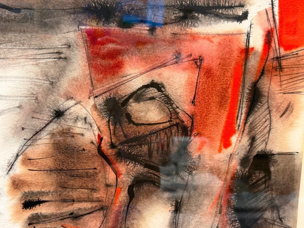 ALEXANDER NEPOTE CALIFORNIA BORN ARTIST MODERNIST ORIGINAL WATERCOLOR ON PAPER ABSTRACT - 4