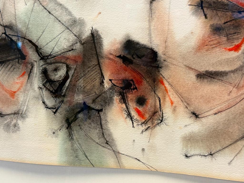 ALEXANDER NEPOTE CALIFORNIA BORN ARTIST MODERNIST ORIGINAL WATERCOLOR ON PAPER ABSTRACT - 6