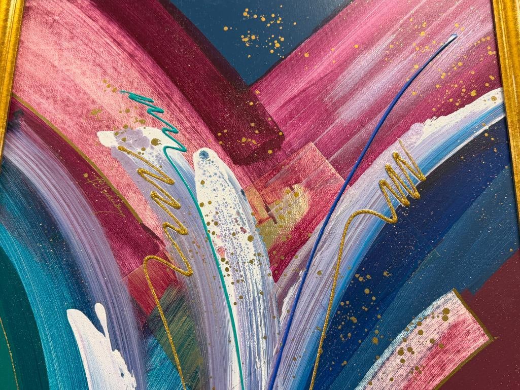 PATRICK MCNURNEY MIXED MEDIA ORIGINAL PAINTING ON CANVAS ABSTRACT - 2