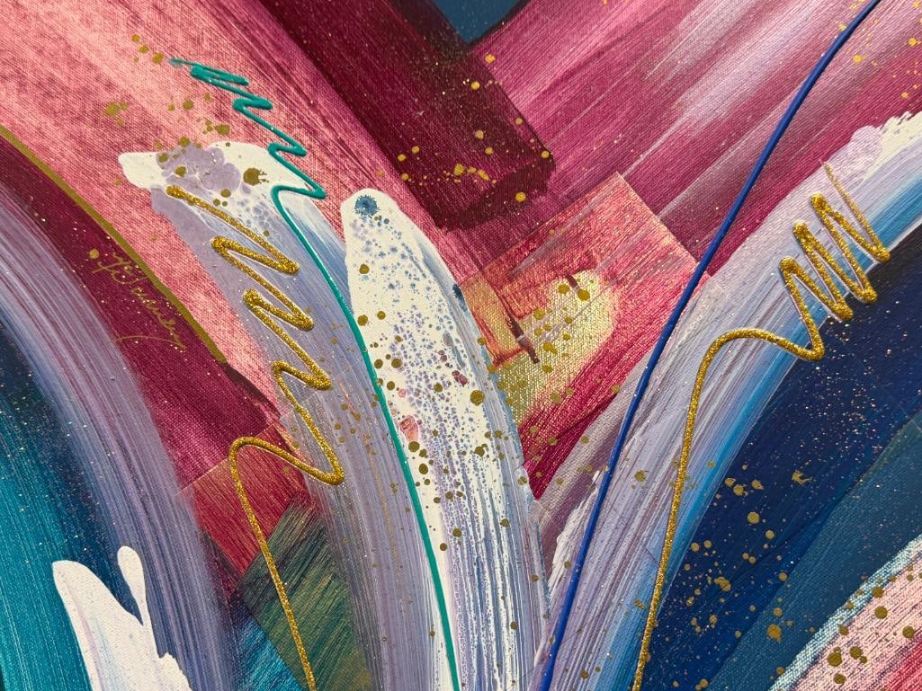 PATRICK MCNURNEY MIXED MEDIA ORIGINAL PAINTING ON CANVAS ABSTRACT - 3