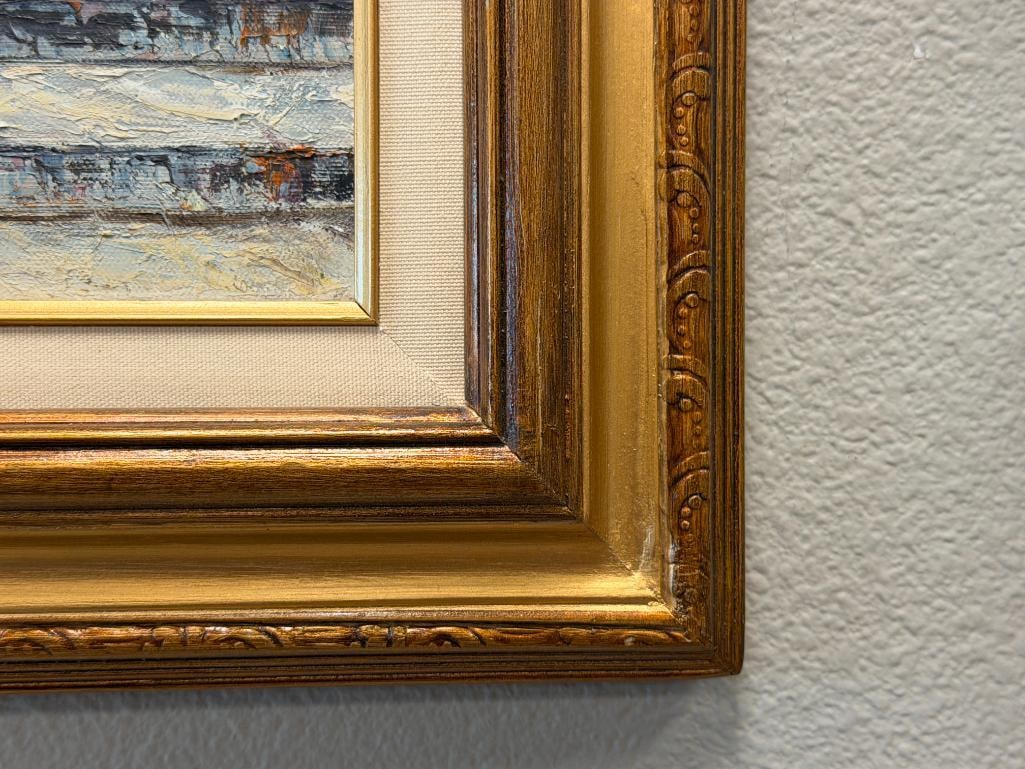 ORIGINAL OIL ON CANVAS EUROPEAN / MEDITERRANEAN SCENE SIGNED LONA - 8