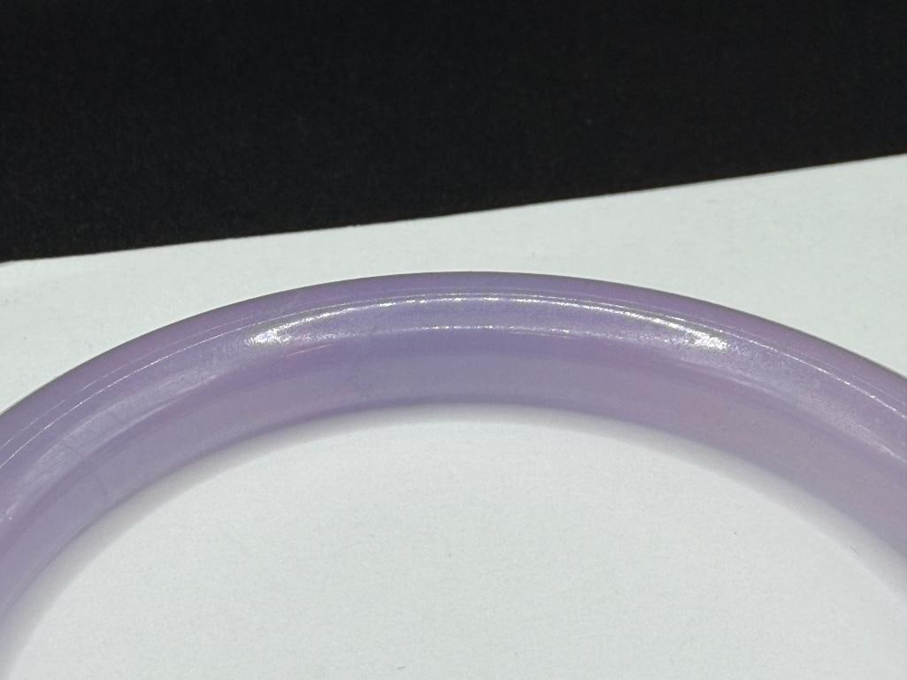 LAVENDER JADE BANGLE BRACELET - 3