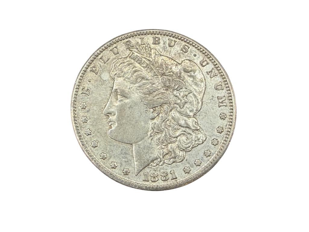 1881-S U.S. MORGAN SILVER DOLLAR: 90% SILVER