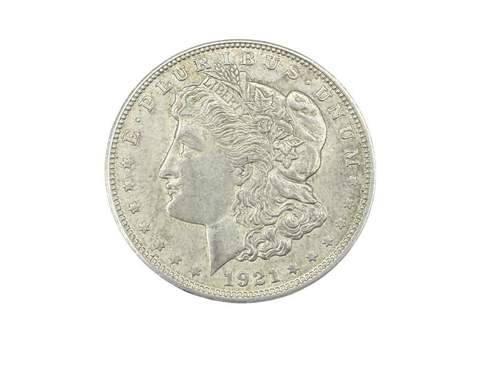 1921 U.S. MORGAN SILVER DOLLAR: 90% SILVER