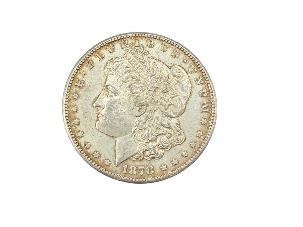 1878-S U.S. MORGAN SILVER DOLLAR: 90% SILVER