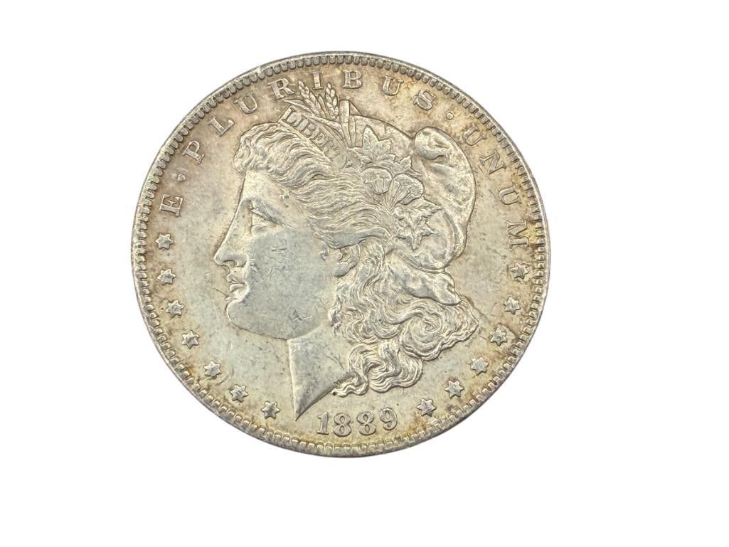 1889 U.S. MORGAN SILVER DOLLAR: 90% SILVER