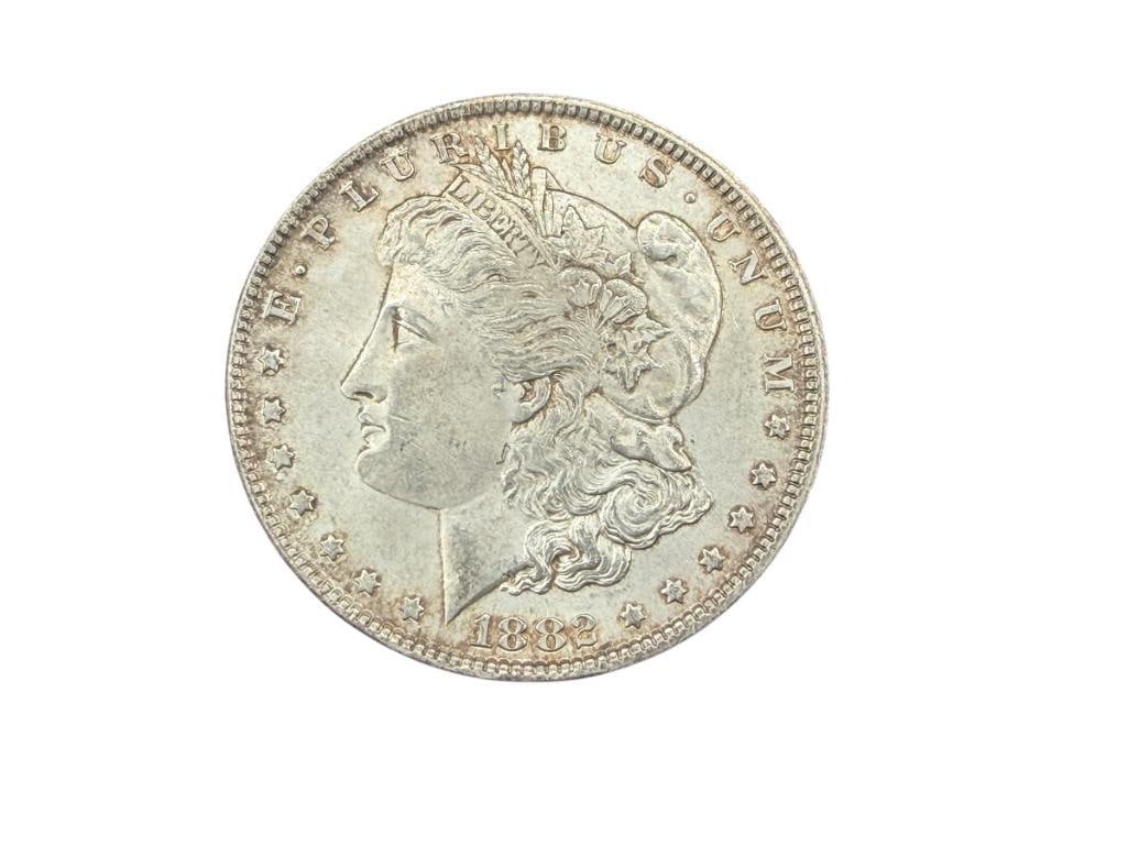 1882 U.S. MORGAN SILVER DOLLAR: 90% SILVER