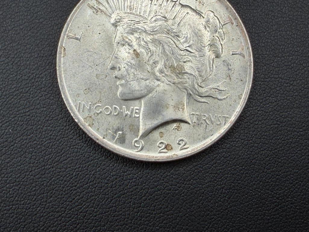 1922 U.S. PEACE SILVER DOLLAR - 3