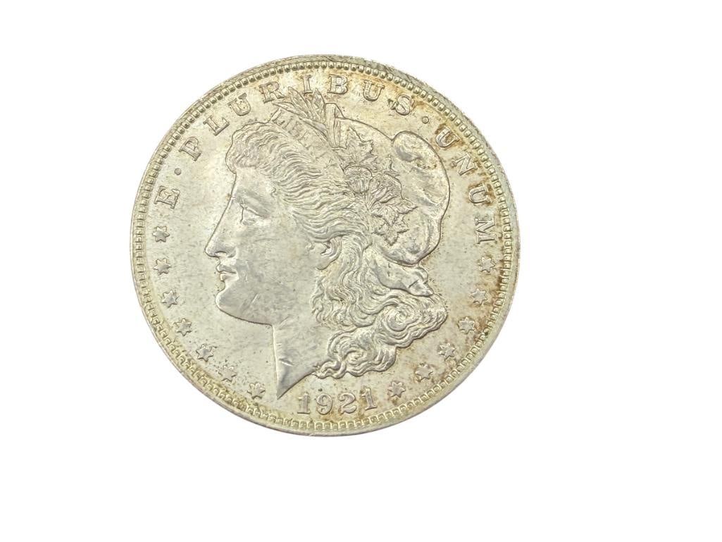 1921 U.S. MORGAN SILVER DOLLAR: 90% SILVER