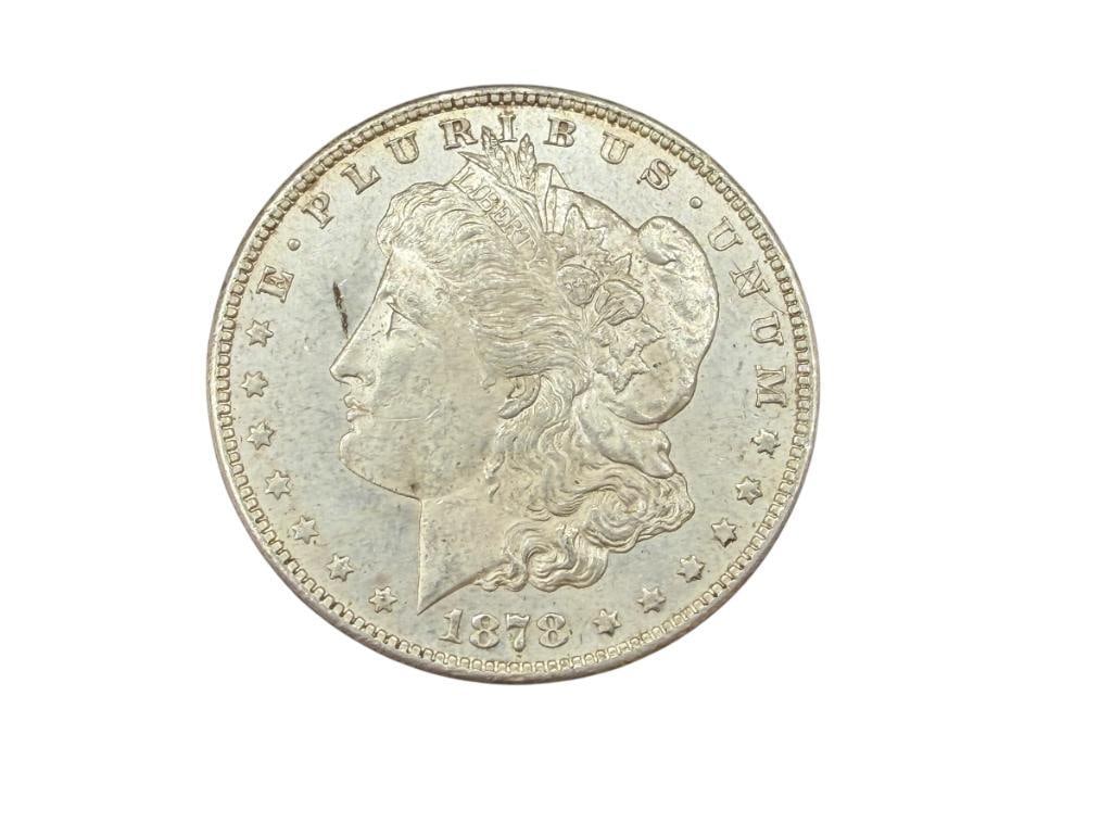 1878-S U.S. MORGAN SILVER DOLLAR: 90% SILVER
