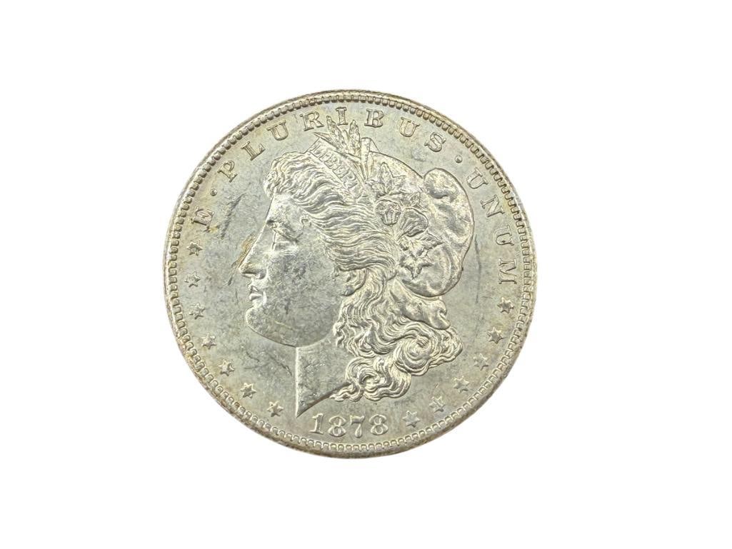 1878-S U.S. MORGAN SILVER DOLLAR: 90% SILVER
