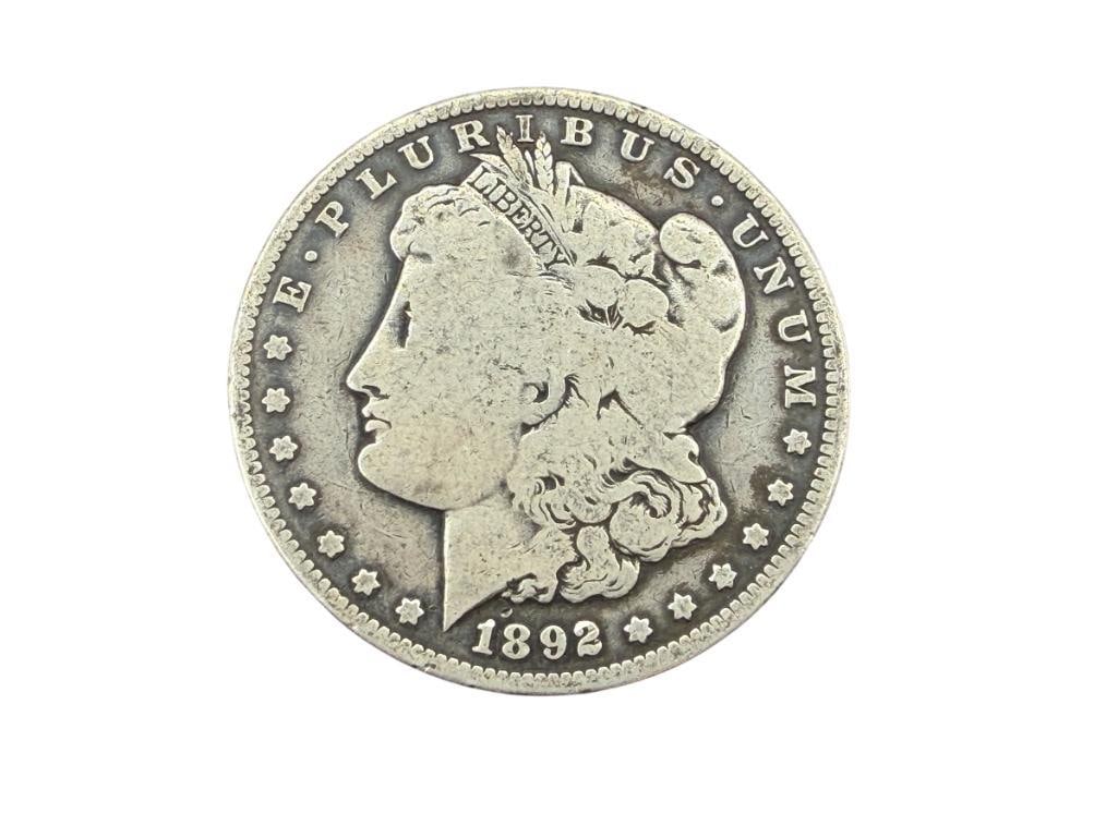 1892-O U.S. MORGAN SILVER DOLLAR: 90% SILVER